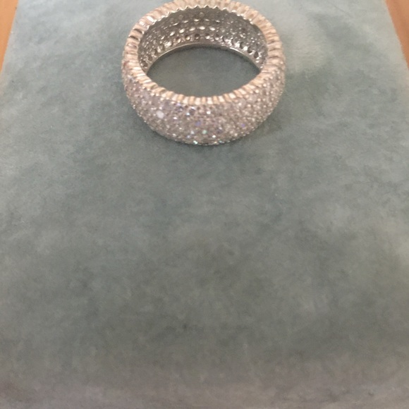 STERLING SILVER/CZ RING SIZE 7 - Picture 5 of 6